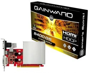 Gainward GeForce 8400 GS passiv, 512MB DDR3, VGA, DVI, HDMI