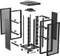 Lanberg 19" Rackschrank 47HE, freistehend, Gitternetztür, IP20, RAL 9004, 800mm tief Vorschaubild