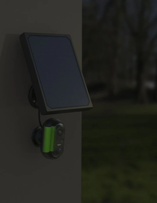 Hama Outdoor WLAN-Kamera schwarz, inkl. Solarpanel
