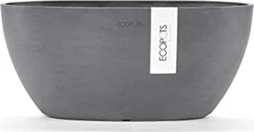 Ecopots Kunststoff-Topf Sofia oval 30x1.3cm grey