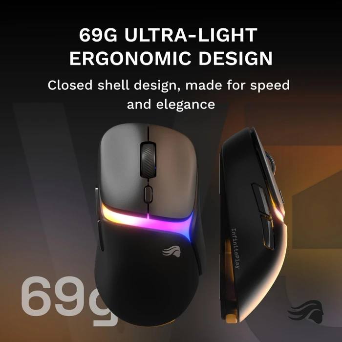 Glorious Model D3 8K Wireless mit Ladestation, schwarz, USB/Bluetooth