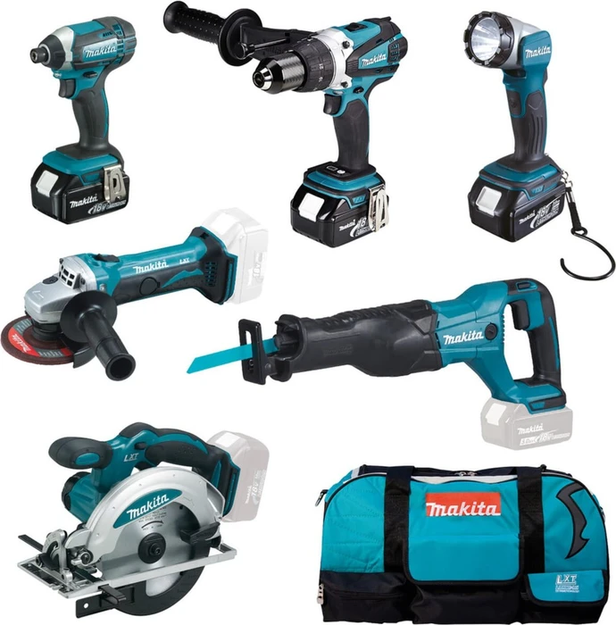 Makita DLX6046 LXT Akku-Maschinenset inkl. Tasche + 3 Akkus 3.0Ah