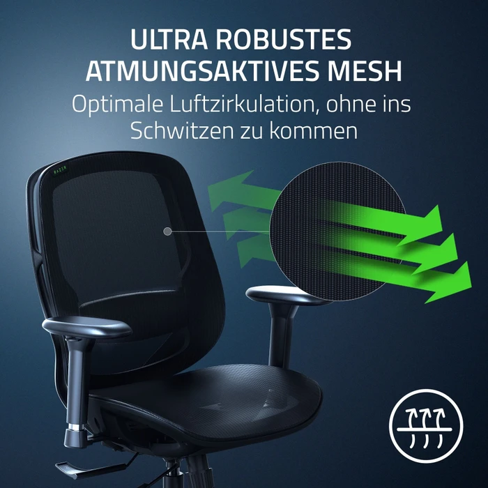 Razer Fujin Gamingstuhl, schwarz