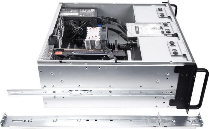SilverStone RM41-506, Rackmount Storage, grau/schwarz, 4HE, ATX