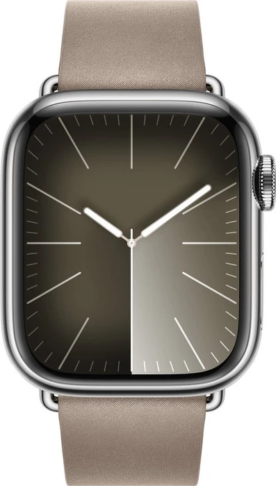 Apple Feingewebe Armband mit moderner Schließe Medium für Apple Watch 41mm Mandel