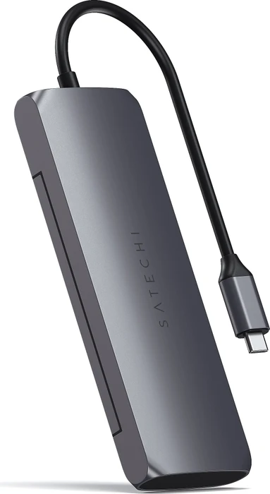 Satechi USB-C Hybrid Multiport-Adapter, grau, USB-C 3.0 [Stecker]