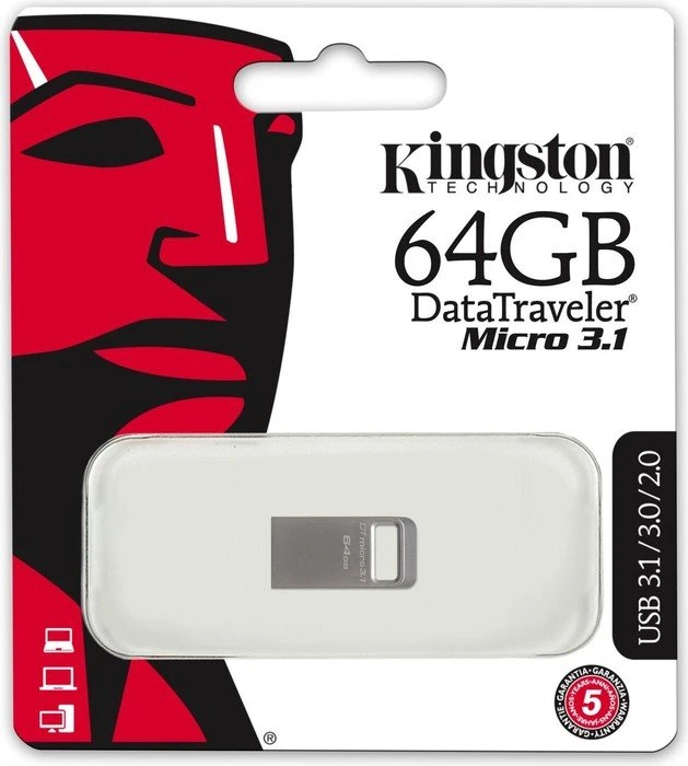 Kingston DataTraveler Micro 3.1 64GB, USB-A, USB 3.2 Gen 1×1