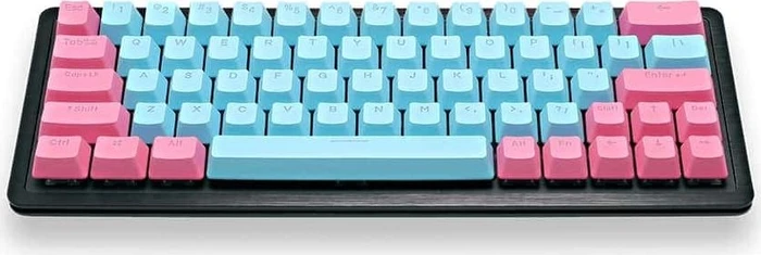 Mountain Mineral Keycap Set, Kunststoff (PBT) Double-Shot, rosa/blau, 113 Tasten (104+9), ANSI-US