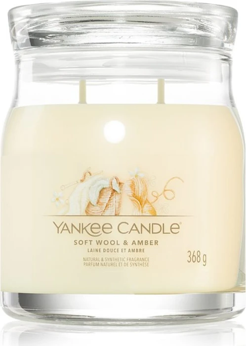 YANKEE CANDLE Signature 2 Dochte Soft Wool & Amber 368 g