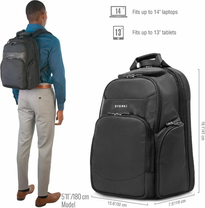 Everki Suite Premium Laptop-Rucksack 14" schwarz