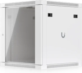 Ubiquiti 12U Rack Cabinet, 19" Wandgehäuse 12HE, Glastür, weiß, 600mm tief