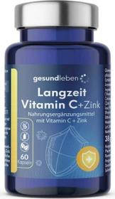 Gehe Gesund Leben Langzeit Vitamin C + Zink Kapseln, 60 Stück