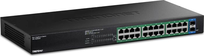 TRENDnet TPE-TG Rackmount Gigabit Smart Switch, 24x RJ-45, 2x SFP, 380W PoE+