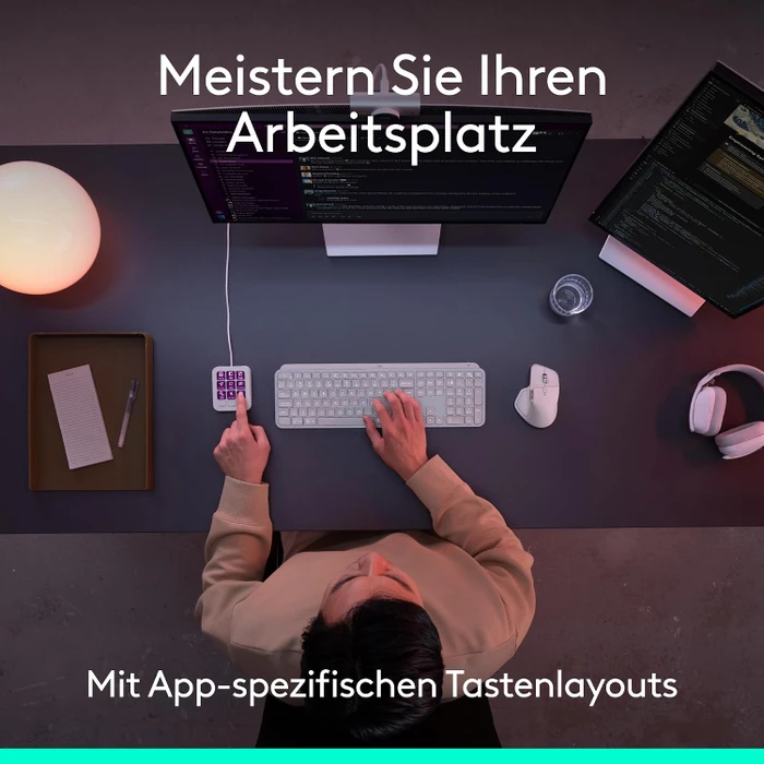 Logitech MX Keypad, hellgrau, USB-C