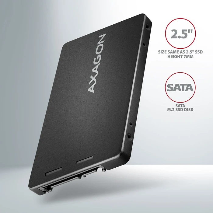 Axagon 2.5" SATA M.2 Box, SATA > M.2