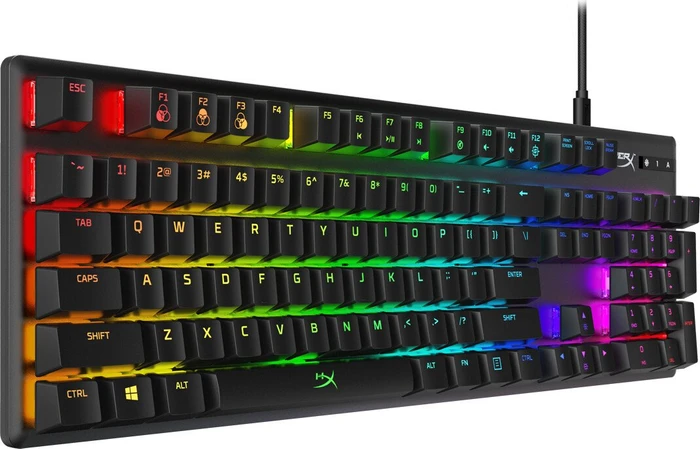 HP HyperX Alloy Origins, LEDs RGB, HyperX RED, USB, US