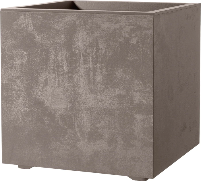 Deroma Millennium Cube Blumentopf 39x39cm sandstein