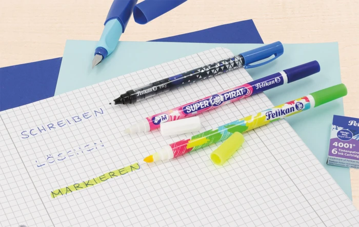 Pelikan Super-Pirat M Tintenlöscher, 3er-Pack