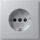 Gira SCHUKO-Steckdose 16 A 250 V~ mit erhöhtem Berührungsschutz (Safety Plus) (IP20) TX_44 Farbe Alu (4453 65)