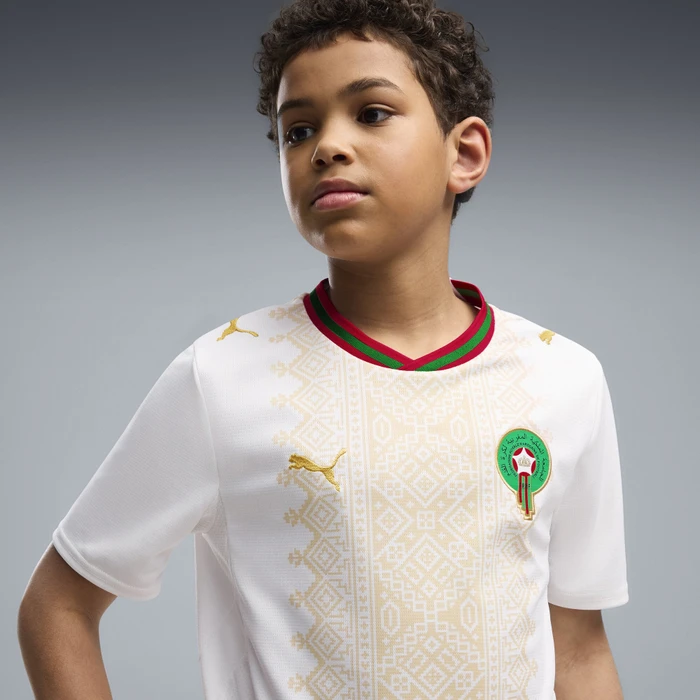 Puma FIFA WM 2026 Marokko Authentic Auswärtstrikot kurzarm puma white/victory gold (Junior)
