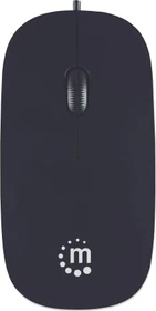 Manhattan Slim Optical Mouse schwarz, USB (177658)