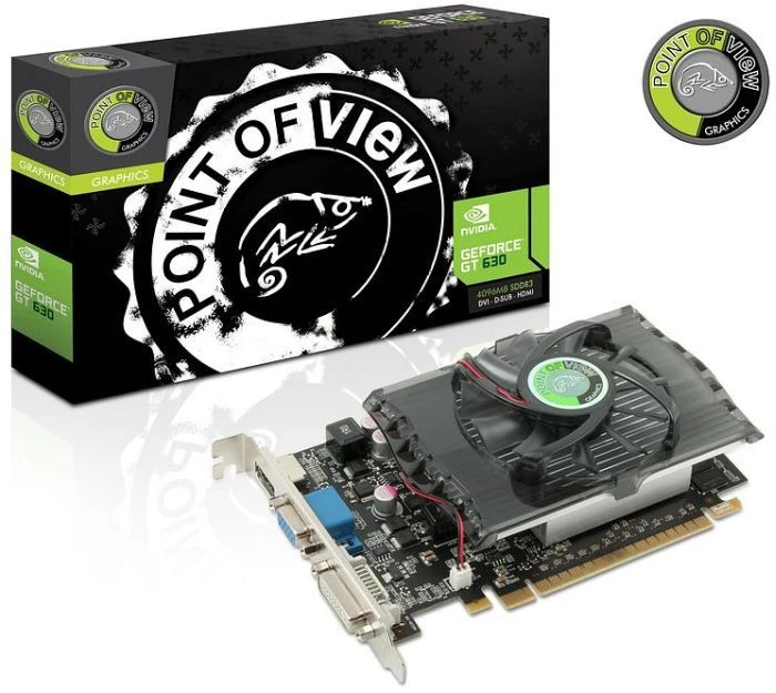 Point of View GeForce GT 630, 4GB DDR3, VGA, DVI, HDMI