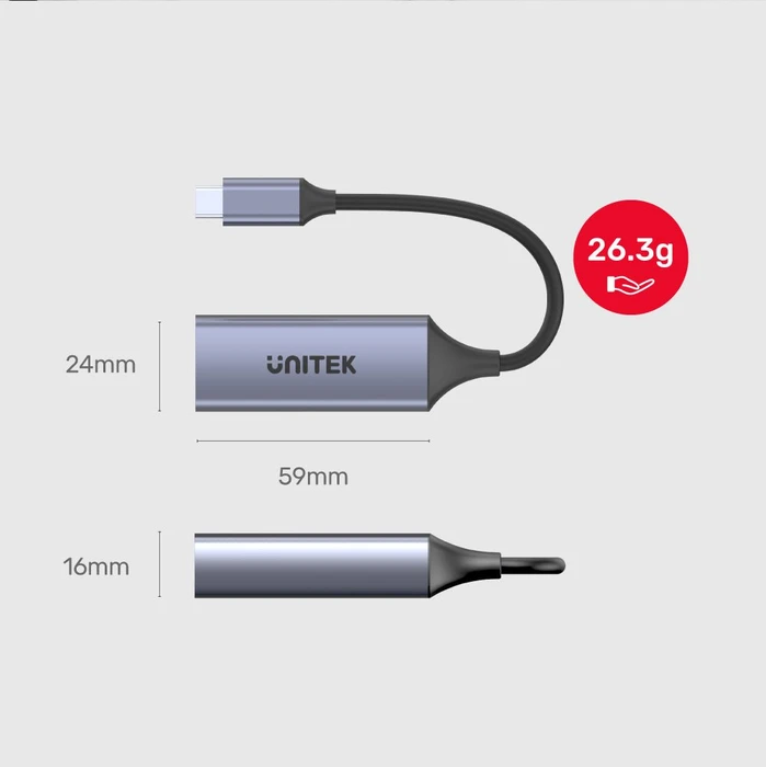 Unitek LAN-Adapter, USB-C 3.0 [Stecker]