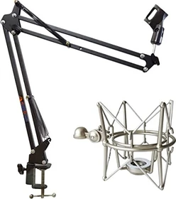 Keepdrum NB35 Tisch-Mikrofonarm schwarz mit MS089SV Spinne