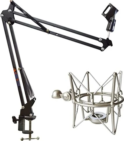 Keepdrum NB35 Tisch-Mikrofonarm schwarz mit MS089SV Spinne