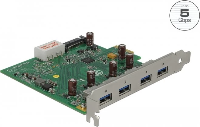 DeLOCK 4x USB-A 3.0, PCIe 2.0 x1