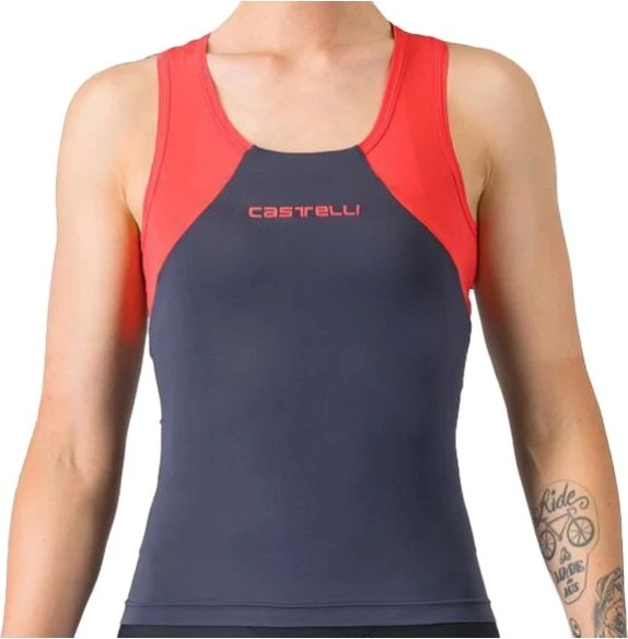 Castelli Sole Top Trikot ärmellos twilight blue/hibiscus (Damen)