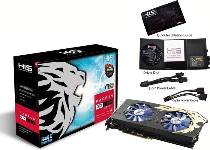 HIS Radeon RX 580 IceQ X² Roaring Turbo, 8GB GDDR5, DVI, HDMI, 3x DP