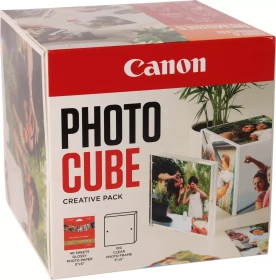 Canon Plus Glossy II PP-201 Photo Cube orange Fotopapier hochglänzend weiß, 13x13cm, 265g/m², 40 Blatt