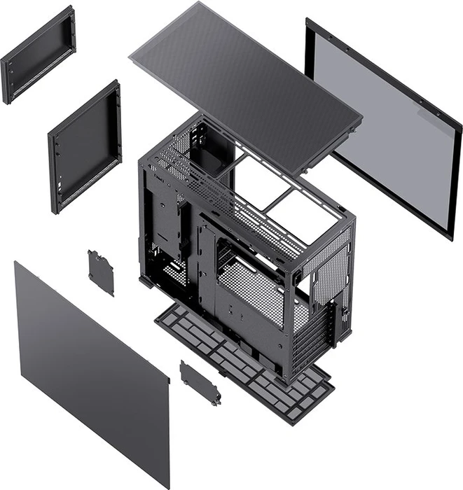 Jonsbo D41 Black, schwarz, Glasfenster
