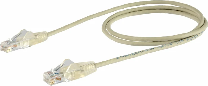 StarTech Slim RNS Patchkabel, Cat6, U/UTP, RJ-45/RJ-45, 2.5m, grau