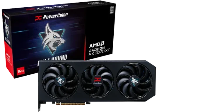 PowerColor Hellhound Radeon RX 9070 XT, 16GB GDDR6, HDMI, 3x DP