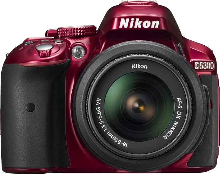 Nikon D5300 rot mit Objektiv AF-P DX 18-55mm 3.5-5.6 G VR