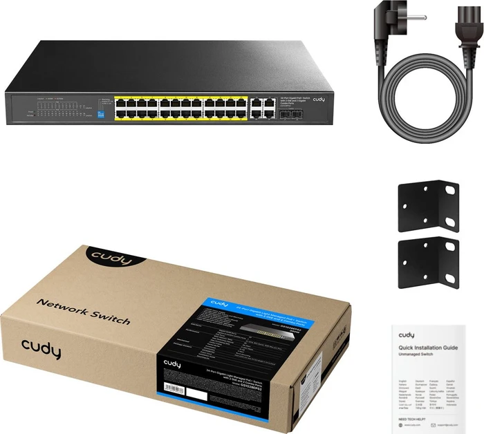 Cudy Rackmount Gigabit Smart Switch, 26x RJ-45, 2x RJ-45/SFP, 300W PoE+