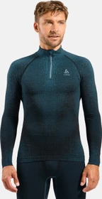 Odlo POW Blackcomb Baselayer Half Zip Funktionsshirt langarm provincial blue (Herren)