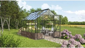 Vitavia Cassandra 8300 ESG 3mm Gewächshaus inkl. Sockel schwarz/herbstlaub