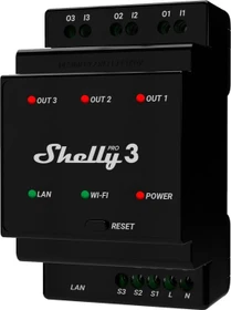 Shelly Pro 3, DIN-Schienen-Schaltmodul, 3-Kanal, Schaltaktor