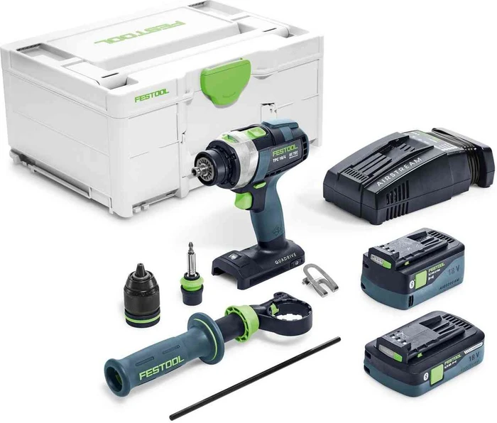 Festool TPC 18/4 5.2/4.0 I-Plus-SCA Quadrive Akku-Schlagbohrschrauber inkl. Systainer + 2 Akkus 4.0/5.2Ah