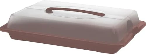 Rotho John Partybutler Kuchentransporter Aufbewahrungsbehälter medium iron rot