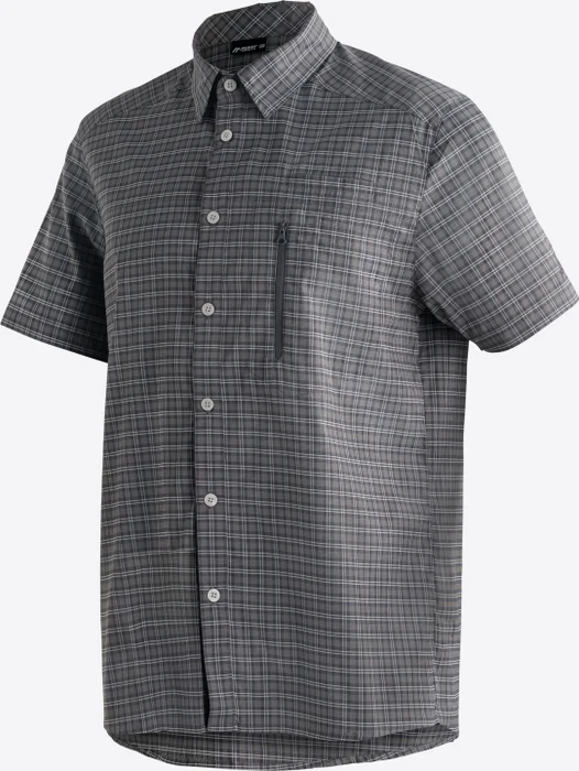 Maier Sports Mats Hemd kurzarm grey check (Herren)