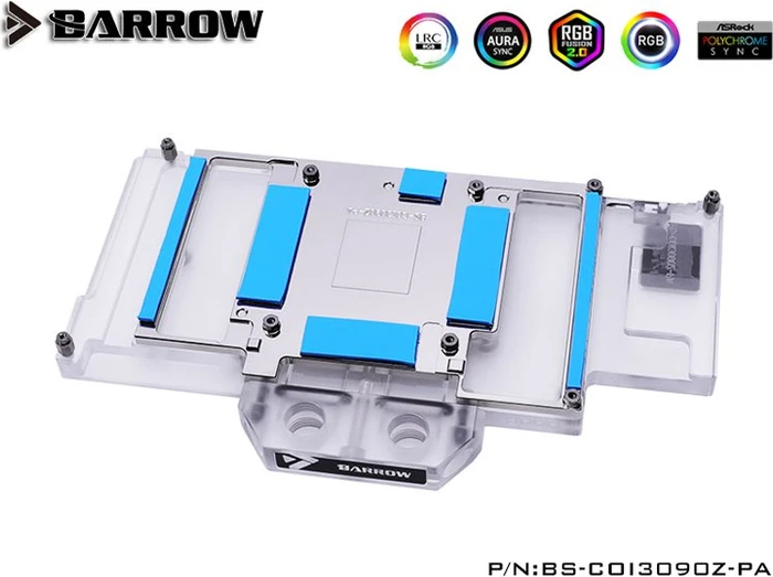Barrow NVIDIA RTX 3090 LRC 2.0 Full Coverage GPU Water Block, Colorful BATTLEAX 3090 Aurora