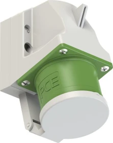 PCE CEE-Wandgerätestecker 32A 5p 10h IP44 mit Deckel