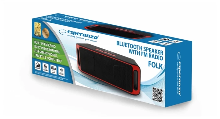 Esperanza Folk Bluetooth Lautsprecher rot