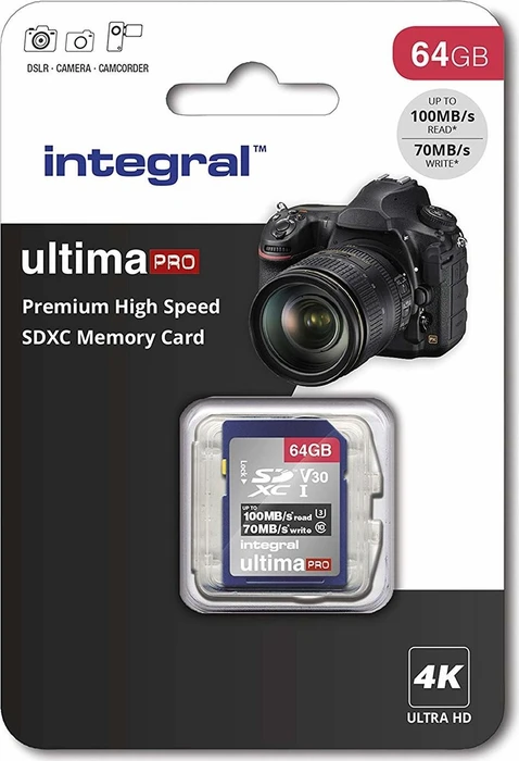 Integral ultima PRO R100/W70 64GB, UHS-I U3, Class 10