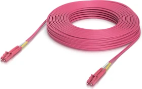 Ubiquiti UniFi LWL Duplex Kabel, OM4, 2x LC-UPC Stecker/2x LC-UPC Stecker, 30m, rosa