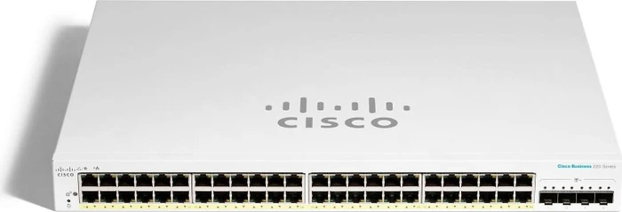 Cisco Business 220 Rackmount Gigabit Smart Switch, 48x RJ-45, 4x SFP+, 740W PoE+